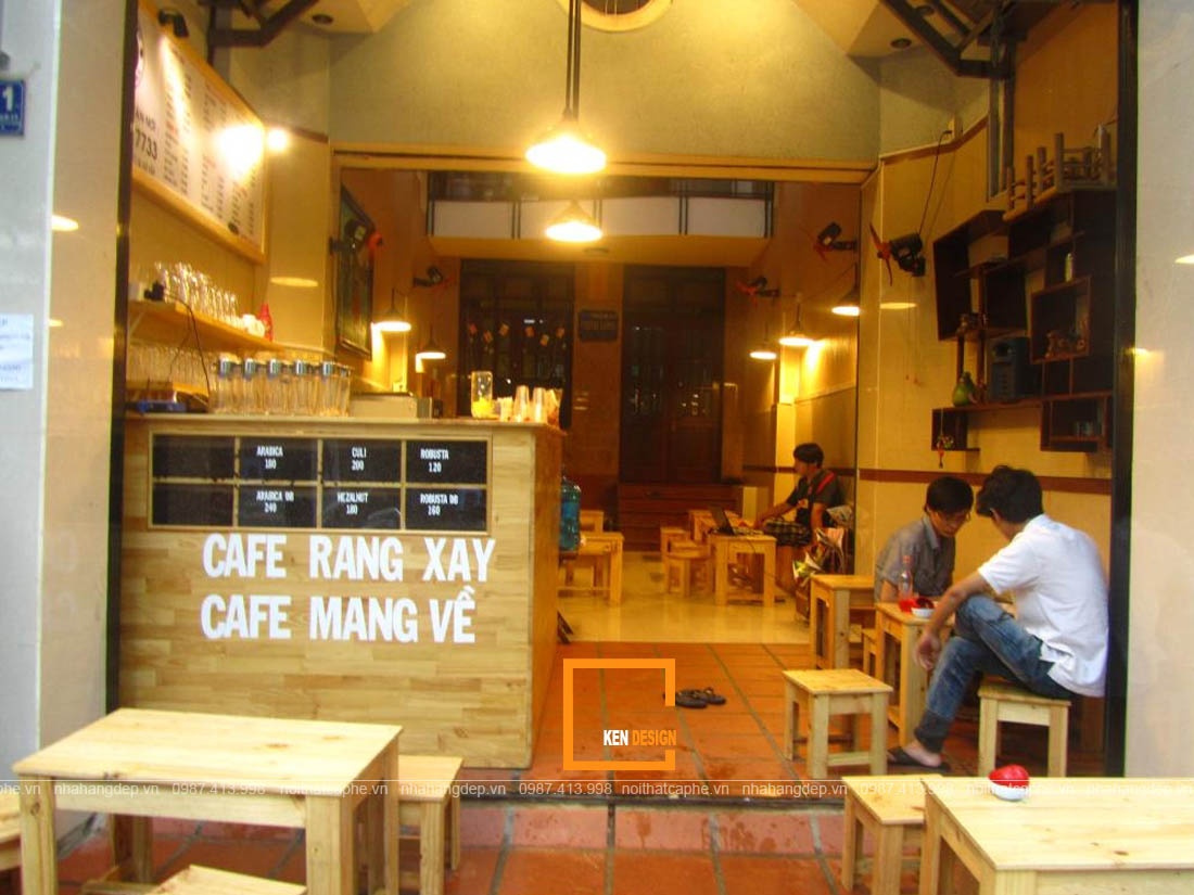 thiết kế quán cafe take away